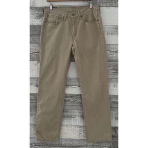 Levi's 514 Jeans Beige Straight Leg Mid Rise Pants Men's 34x34 (Fit 34x33)